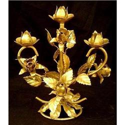 Italian Tole  Gilded Candelabra #866902