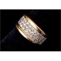 14K Gold Band With Diamonds #866916