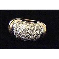 18K  Gold Diamond  Dome Ring #866917
