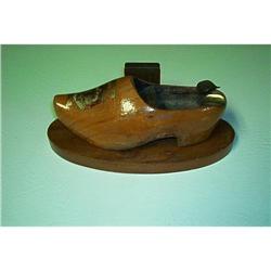 Wooden DUTCH SHOE  Ashtray/Match or Lighter #871651