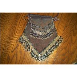 Vintage Leather Purse with Thousands of Beads #871657