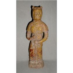 Old Chinese Tang Style pottery warrior #871678
