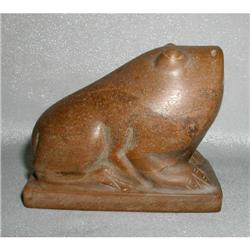 Small Chinese Hardstone Frog Paper Weight #871680
