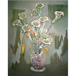Finely Painted Original Oil Painting Flowers #871694