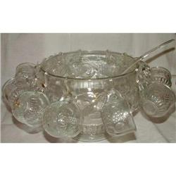 Punch Set by Jeanette Glass Crystal Fruit #871705