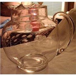 Etched Crystal Pitcher Large Round #871710