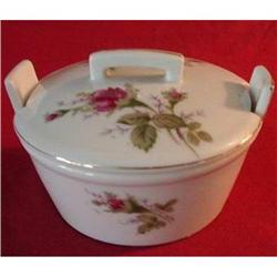 Moss Rose Powder Box Japan Porcelain #871719