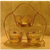 Image 1 : Libbey Gold Leaf Condiment Set with Rack #871746