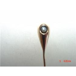  Edwardian Victorian  10kt Seed Pearl Stickpin  #871806