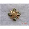 Image 1 : Millifiori Glass Gold Emblem Brooch Swords #871845