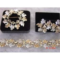 Sarah Coventry Garland  Parure Bracelet Brooch #871875