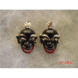 Set of 2 Enamel Rhinestone BLACKAMOOR Pins #871886