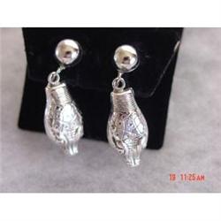 Silver Snake Head Clipped Earrings  Rhodium #871914
