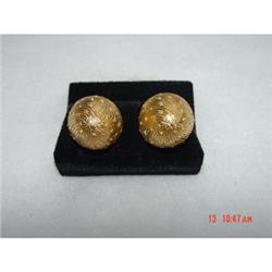 1950s CASTLECLIFF Gold Mushroom Earrings #871955