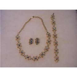 1950s Rhinestone Parure necklace bracelet and #871975