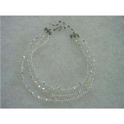 1950s  Crystal glass Aurora borealis Necklace #872009