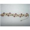 Image 1 : Amethyst Rhinestone CORO Link Bracelet #872031