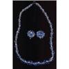 Image 1 : Faceted Blue Crystal Necklace Earrings Set #872044
