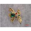 Image 1 : Frog Brooch Multicolored Cabachons and #872119