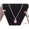 Image 1 : TRIFARI 3 Piece Pink Rhinestone Necklace #872190