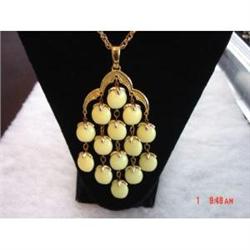 1940s TRIFARI Yellow  Apple  Necklace #872193