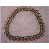 Image 1 : Trifari Vermeil Green Rhinestone Necklace Deco #872194