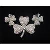Image 1 : 3 leaf Clover Rhinestone Demi-Parure #872375