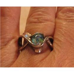 Sterling  Opal Freeform Ring SIGNED  #872404