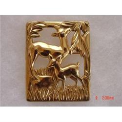 STERLING CRAFT BY CORO FIGURAL BROOCH PIN Deer #872451