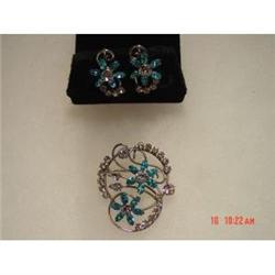 CARL-ART INC Sterling Rhinestone Set Brooch, #872455