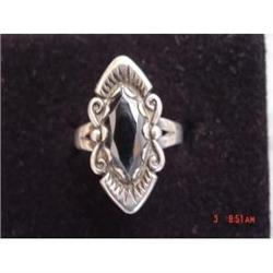 Estate Sterling Hematite Ring European? #872486