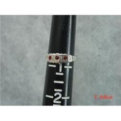 Estate Sterling Garnet Baby Ring Uncas #872558