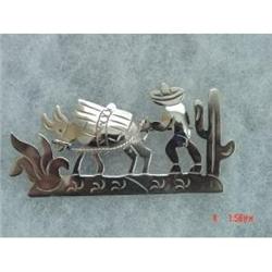 Estate PLATA Mexican Sterling Brooch Figural #872576