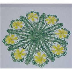 Unique Crocheted Figural Doily  #872889