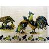 Image 1 : Tablecloth - Rustic Scene CHICKENS #873014