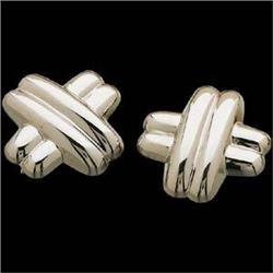  14k WHITE Gold Earrings  X   Design #873217