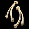 Image 1 :  14K Gold EARRING JACKETS w DIAMONDS #873218