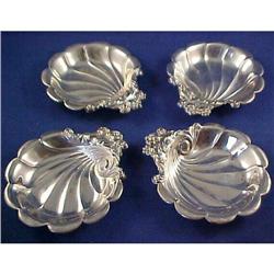4 Lunt sterling silver Shell Butter Pats #873247