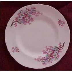 6 Staffordshire Pink Dogwood Salad Plates #873256
