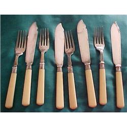 8 piece Elegant Sterling silver Fish Set #873283