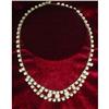 Image 1 : Milk Glass Rhinestone Necklace #873318