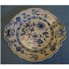 Image 1 : ANTIQUE BLUE ONION FLOW BLUE 2 HANDLED PLATTER #873354