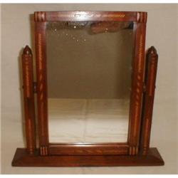 ANTIQUE CHERRYWOOD INLAID DRESSING MIRROR #873355