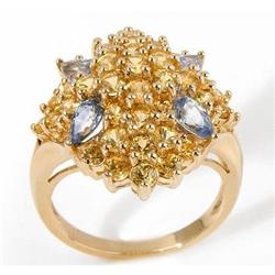 Yellow and Blue Sapphire Ring #873417