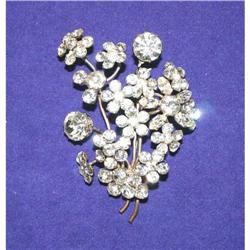 Rare Vintage Austria Signed  Rhinestone Brooch #873434