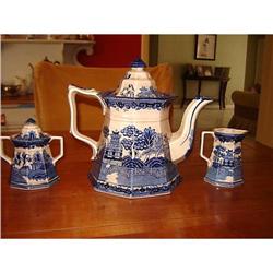E.CHALLINOR PELEW FLOW BLUE SET...Gorgeous #873468