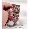NEPAL Dragon Coral Sterling Bracelet #873545