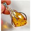 Teardrop BALTIC Amber Sterling Pendant #873581