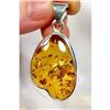 Sensational BALTIC Amber  Sterling Pendant #873582