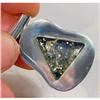 Image 1 : Sparkling  Blue Amber Sterling Pendant #873660